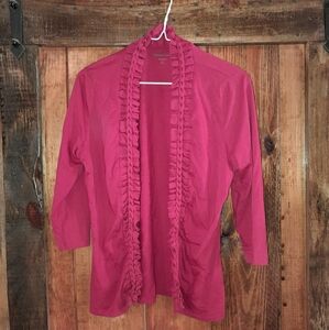 Coldwater Creek Open Front Cardigan 3/4 Sleeve